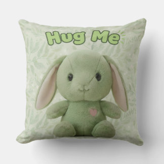 Hug Me Bunny Throw Pillow