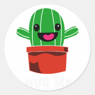 Hug Me - Cactus Classic Round Sticker