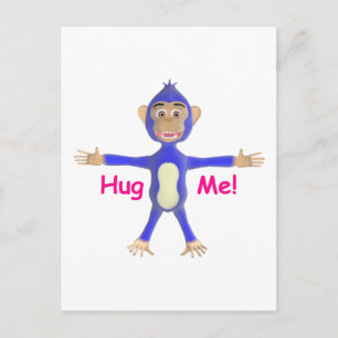 Hug Me Chimp Postcard