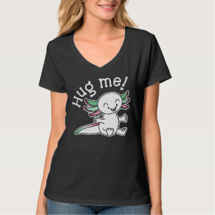 Hug me! Cute Axolotl in Abrosexual Pride colours T-Shirt