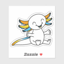 Hug me! Cute Axolotl in AroAce Pride colours