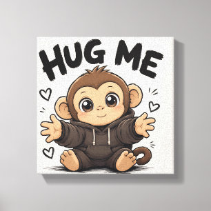 Hug Me Monkey Canvas Print