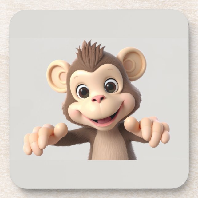Hug me monkey coaster (Front)