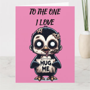 Hug Me Penguin Card