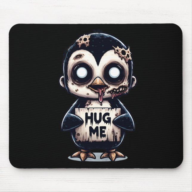 Hug Me Penguin Mouse Mat (Front)