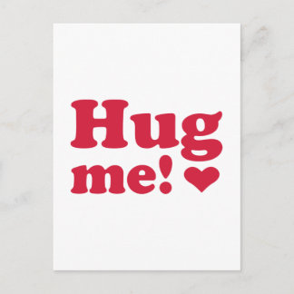 Hug me postcard