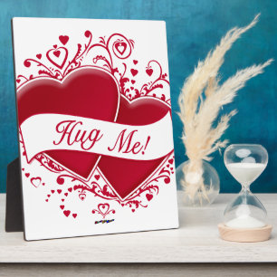 Hug Me! Red Hearts Plaque