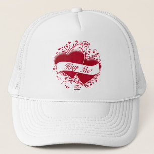 Hug Me! Red Hearts Trucker Hat