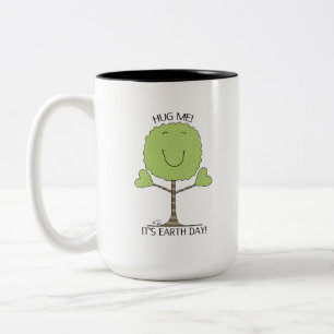 HUG ME Tree It’s Earth Day Two-Tone Coffee Mug