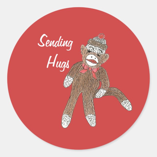 Hug Monkey Sticker (Front)