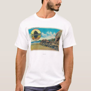 Hug Point at Cannon Beach and Haystack Rock T-Shirt