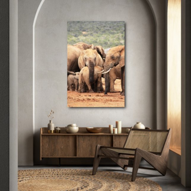 Hug the little elephant canvas framed (Creator Uploaded)