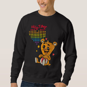 Hug Time Teddy Rainbow Love Hug Dealer Cute Teddy Sweatshirt