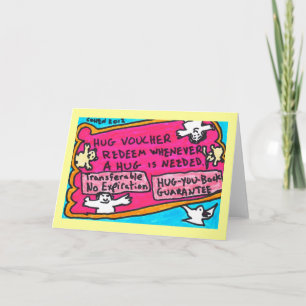 Hug Voucher - greeting card