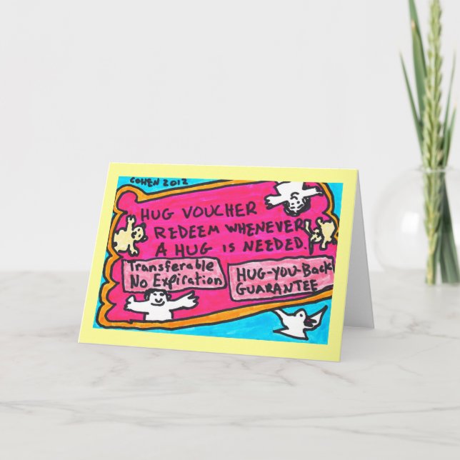 Hug Voucher - greeting card (Front)
