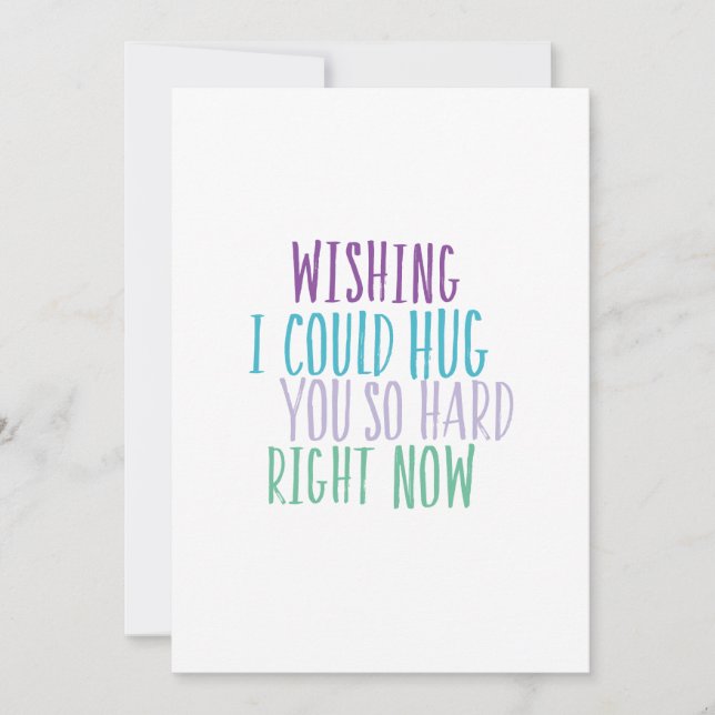 Hug You So Hard Quote Card (Front)