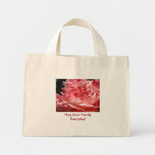 Hug Your Family everyday! Tote Bag Pink Roses