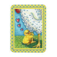 HUG YOUR MOMMA, CUTE BABY CHICK LOVES MOTHER HEN