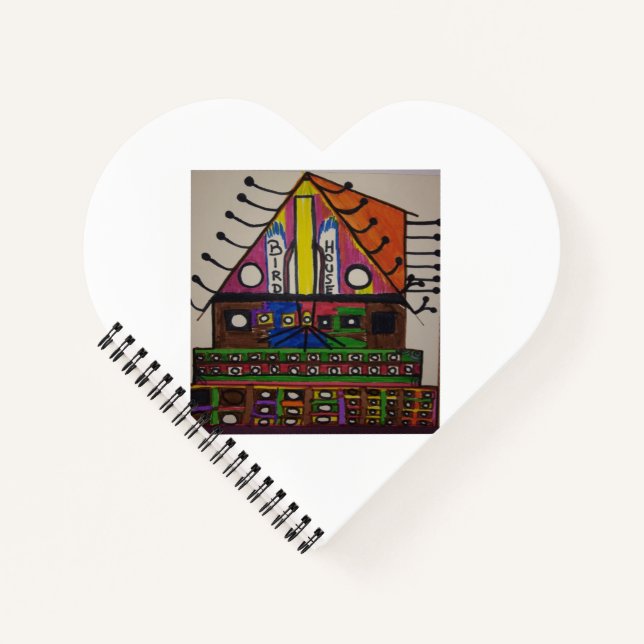 Huge Bird House Spiral Notebook (Front)