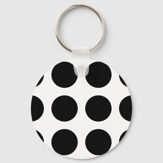 Huge Black Dots Key Ring (Front)