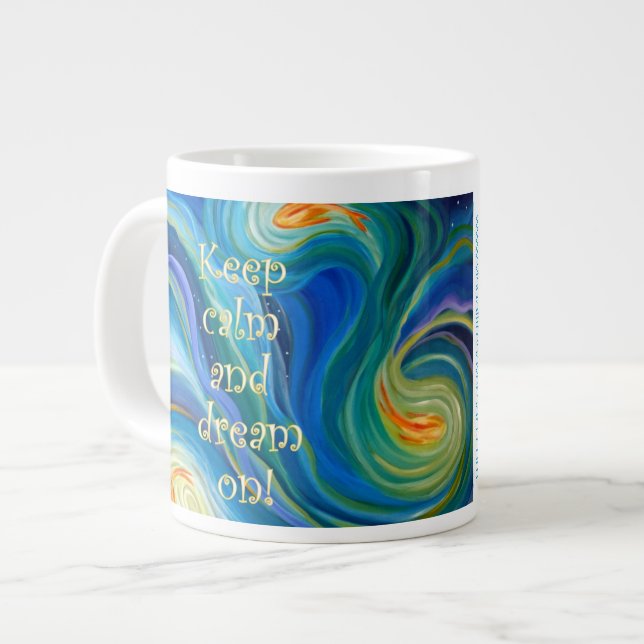 HUGE coffee mug!  water, fish, Quote Large Coffee Mug (Front Left)