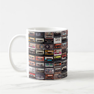 Huge collection of audio cassettes coffee mug