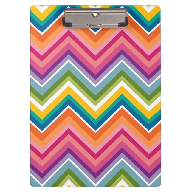Huge Colourful Chevron Pattern Clipboard (Front)