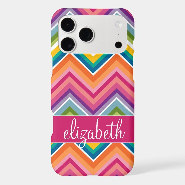 Huge Colourful Chevron Pattern with Name (Back)