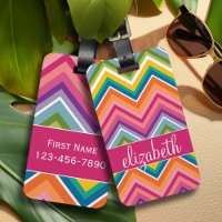 Huge Colourful Chevron Pattern with Name
