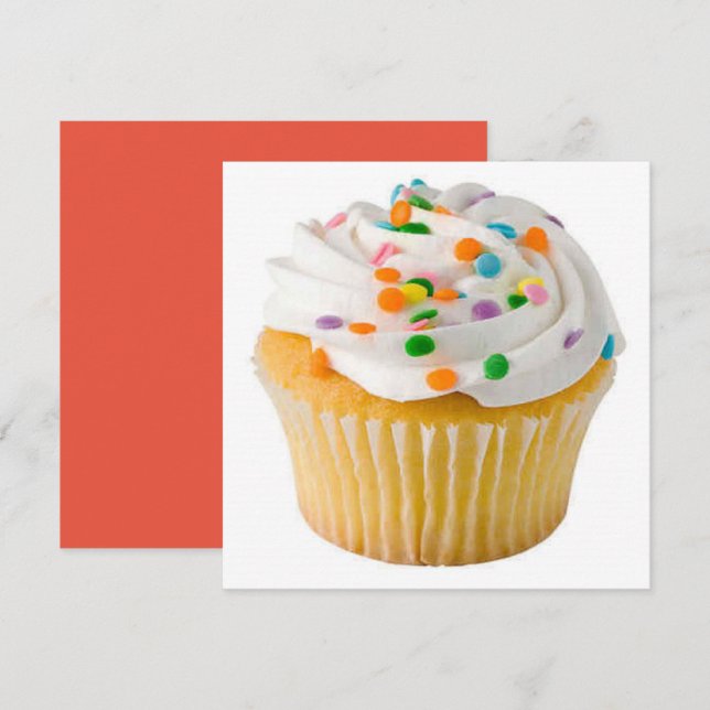 Huge Cupcake popular Invitation (Front/Back)