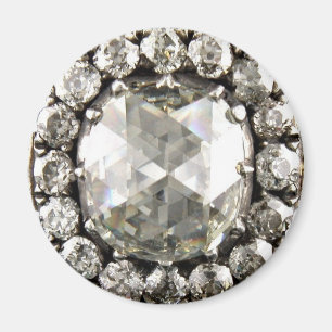 Huge Diamond Vintage Rhinestones Costume Jewellery Magnet