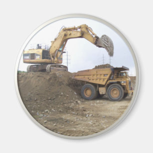 Huge Excavator / Dump Truck Magnet