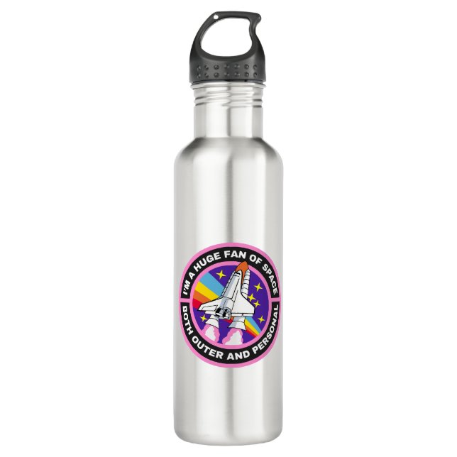 huge fan of space 710 ml water bottle (Front)