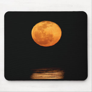 Huge Full Moon   South Padre Island, Texas Mouse Mat