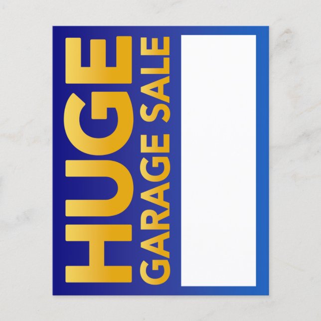 "Huge Garage Sale" Flyer (Front)