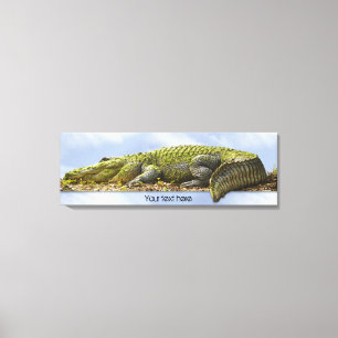 Huge Gator Panoramic Nature Photography OOB Effect Canvas Print