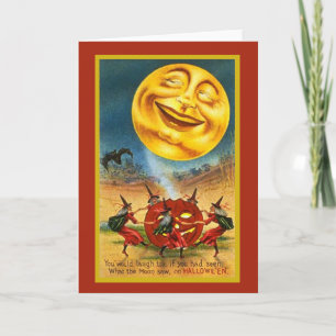 Huge Halloween Moon Card