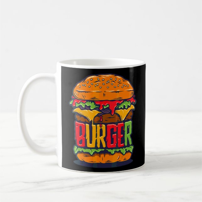 Huge Hamburger  Cheeseburger  Restaurant  Burger  Coffee Mug (Left)