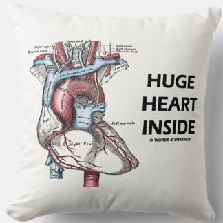 Huge Heart Inside Human Heart Anatomy Diagram Cushion
