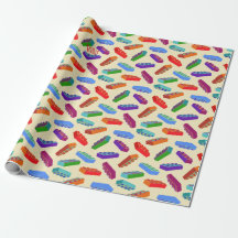 Huge kids’ building blocks pattern wrapping paper