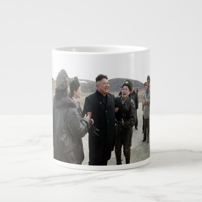 Huge Kim Jong Un Fan Club North Korea Coffee Mug (Front)