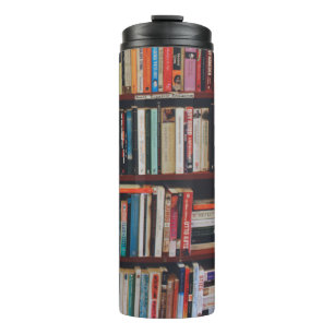 Huge Library Bookshelf Photo Thermal Tumbler