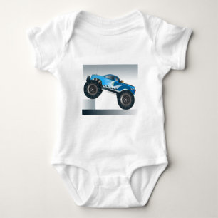 Huge Monster Truck Speedway-lover Design Baby Bodysuit