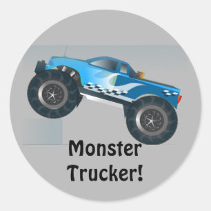 Huge Monster Truck Speedway-lover Design Classic Round Sticker