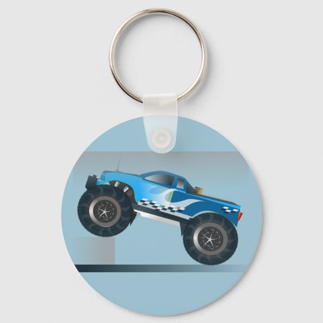 Huge Monster Truck Speedway-lover Design Key Ring (Front)