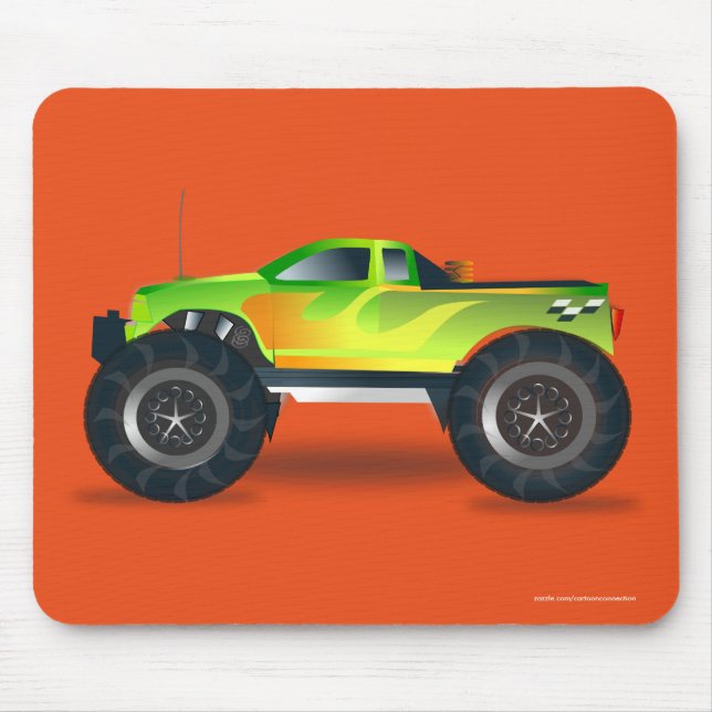 Huge Monster Truck Speedway-lover Design Mouse Mat (Front)