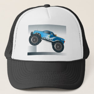 Huge Monster Truck Speedway-lover Design Trucker Hat