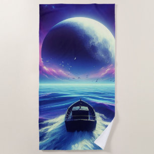 Huge Moon Beach Towel