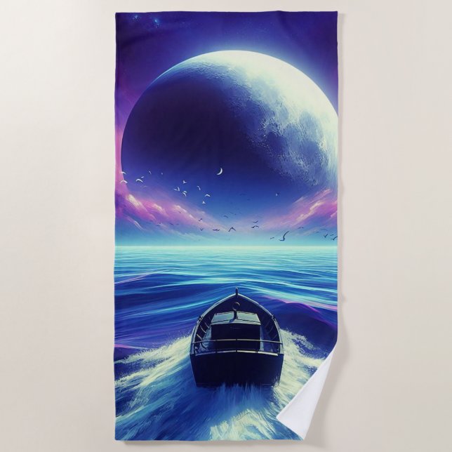 Huge Moon Beach Towel (Front)