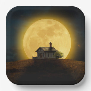 Huge Moon Paper Plate